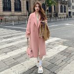 Women's Gray Woolen Coat — Loose Fit Mid-Length Winter Coat - Image 3