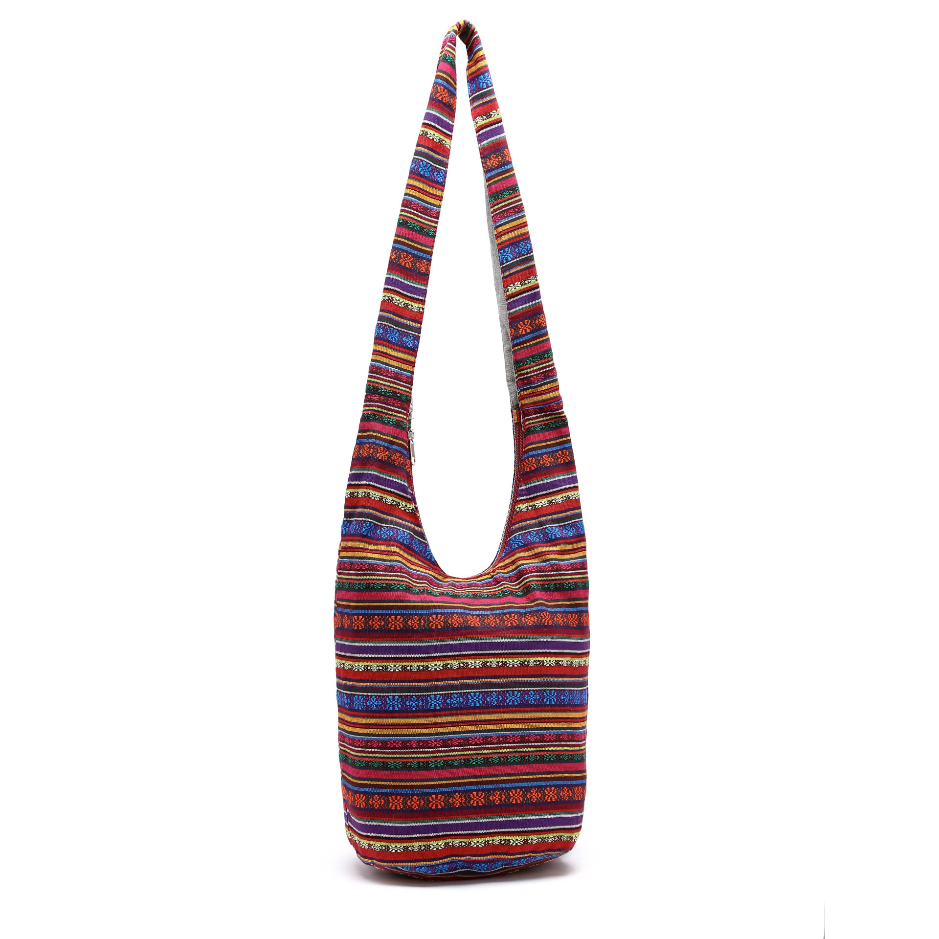 img (73) Red Printed Linen Shoulder Handbag for Women - Image 1