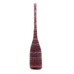 Red Printed Linen Shoulder Handbag for Women - Image 4