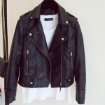 Women Slim Fit Leather Jacket — Black Autumn Short Coat