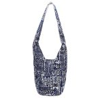 Red Printed Linen Shoulder Handbag for Women - Image 9