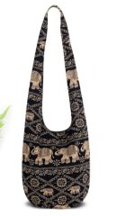 Red Printed Linen Shoulder Handbag for Women - Image 11