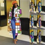 Women Plus Size Plaid Trench Coat — Autumn Double-Breasted Coat - Image 2