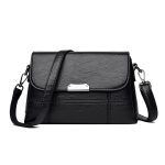 Women's Everyday Black Crossbody Messenger Bag – Durable Polyester Design - Image 10