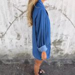 Women Loose Denim Jacket – Blue Casual Oversized Jacket for Autumn Wear - Image 3