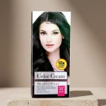 Disaar Hair Dye Natural Black 60ml, 100 Percent Gray Coverage Color Cream