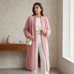 Women Faux Mink Velvet Long Cardigan — Winter Loose Knit Coat - Image 2