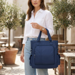 Women's Casual Blue Nylon Shoulder Bag – Spacious Travel & Office Handbag - Image 5
