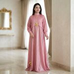 Pink Glitter 2Pcs Maxi Dress Set Party Wear