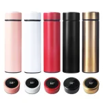 Temperature Display Vacuum Insulated Water Bottle Thermo Flask Made of Premium Stainless Steel Coffee Cup -500 ml (Random Color) - Image 4