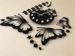 3d wall clock Butterfly Wooden Wall Clock - Image 3