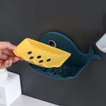 Whale Fish Shaped Soap Holder for Bathroom |  Wall Mounted Soap Bar, Holder Rack for Shower Wall, Kitchen, Bathroom - random color(1 PC) - Image 2