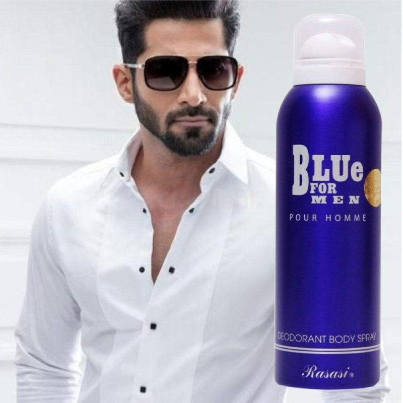 1-13-2.jpg Rasasi Blue For Men Body Spray - 200ml ( Original ) - Image 1