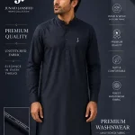 Men's Unstitched Wash & Wear Plain Suit – Grey, 4 Meter Suit Cutting with Brand Tag & Bag