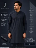 Men's Unstitched Wash & Wear Plain Suit – Grey, 4 Meter Suit Cutting with Brand Tag & Bag
