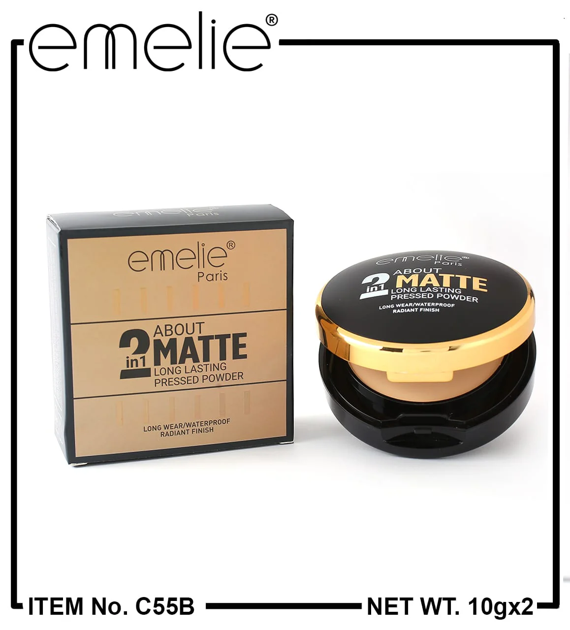 1-153.webp Emelie 2 in 1 Matte Pressed Powder - Image 1