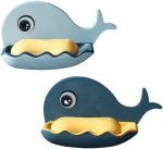 Little Whale Drain Storage Rack Dish Soap Holder for Bathroom and Shower Self Draining Waterfall Soap Tray Kitchen (Random Color) - Image 5