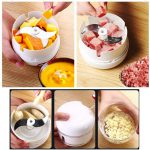 Mini Powerful Meat Grinder Hand-power Food Chopper Mincer Mixer Blender Chop Meat Fruit Vegetable Nuts Shredder (random color )