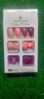96 Pcs Fake Nails Without Glue Or Sticker Multicolor - Image 2