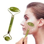 Flawless Jade Roller With Stone (Marble)