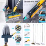 2 in 1 Floor Cleaning Brush Bathroom Tile Windows Floor Cleaning Brush with 120Â° Rotatable Head - Multipurpose Bathroom Floor Cleaning Brush - Floor Brush Scrubber - Without Box | Floor Cleaning Brush - Image 3