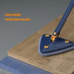 Extended Triangle Mop 360 Twist Squeeze Wringing X-Type Window Glass Toilet Bathroom Floor Household Cleaning Ceiling Dusting - Image 3