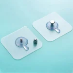 Pack Of 4 Adhesive Screw Sticker Hook Heavy Duty Stick on Door Nail Free Screw Non-Trace No Drilling Nail Self Waterproof Adhesive Hanging Nails Hooks Holders Multifunctional Use - Image 4