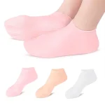 (Combo Pack - Hight Quality) Moisturizing Glove and Socks Set, Silicone Gel Spa  Socks For Dry Cracked Skin & Silicone Jelly Socks Gel Moisturizing Socks Foot Care Protector - Image 2