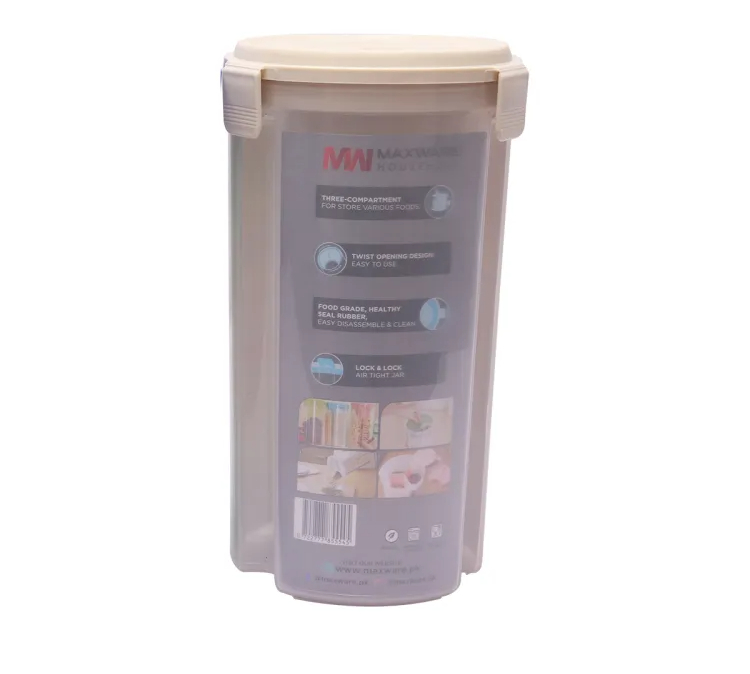 1-6.jpeg Marshal Storage Jar - 3 In 1 Jar - 3 Portion storage jar (2200 ml) (Random color) - Image 1
