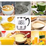 Auto Magnetic Mug 400ml Coffee Milk Mix Cups 304 Stainless Steel ( Battery Operated ) (random Color) - Image 4