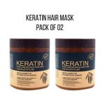 Keratin Hair Mask for All Hair Types – Frizz Control & Shine, Pack of 2 (500ml) - Image 5