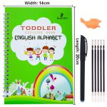 Pack Of 4 Pcs With 10 Refill Copybooks Pen Magic Copy Book Free Wiping Children's Kid Writing Sticker Practice Copybook For Calligraphy - Image 5
