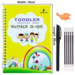 Pack Of 4 Pcs With 10 Refill Copybooks Pen Magic Copy Book Free Wiping Children's Kid Writing Sticker Practice Copybook For Calligraphy - Image 4