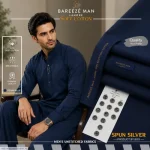 Men's Blue Cotton Unstitched Suit - Summer Eid Festive Wear Pakistan