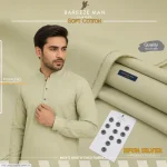 Men's Green Unstitched Cotton Suit - Summer Wear Pakistan