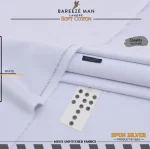 Men's White Cotton Unstitched Suit - Summer Eid Festive Suit Pakistan - Image 2
