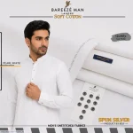 Men's Unstitched Cotton Suit – Pearl White Summer Wear Fabric