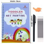 Pack Of 4 Pcs With 10 Refill Copybooks Pen Magic Copy Book Free Wiping Children's Kid Writing Sticker Practice Copybook For Calligraphy - Image 3
