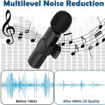 k11 Type-C Wireless Microphone K8 Collar Mic for Type C - Noise Cancellation Reduction Wireless Mic for Phone for Mobile Phone Camera, - Image 2