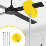 Royal's Fan Duster with Stainless Steel Handle – Extendable Microfiber Ceiling & Fan Cleaning Brush - Image 2