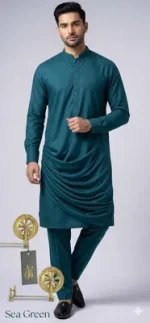 Men's Unstitched Boski Plain Suit – Emerald Green, Premium Italian Fabric All Season