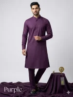 Men's Unstitched Boski Suit Purple – Premium All Season Fabric