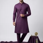 Men's Unstitched Boski Plain Suit – Royal Purple, Premium Italian Fabric All Season