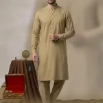 Men's Unstitched Boski Plain Suit – Mustard, Premium Italian Fabric All Season