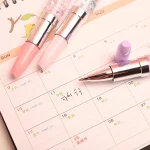 Lipstick Gel Pen Colorful Cute Black Ink Pen - 1 pc (random colors) - Image 3