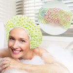 (pack of 6) Shower Caps Waterproof Shower Cap for Women Reusable Shower Hat Bath Caps with Elastic Band, Large Plastic Long Hair Environmental Protection Hats for Ladies Girls Kids Spa Salon - Image 5
