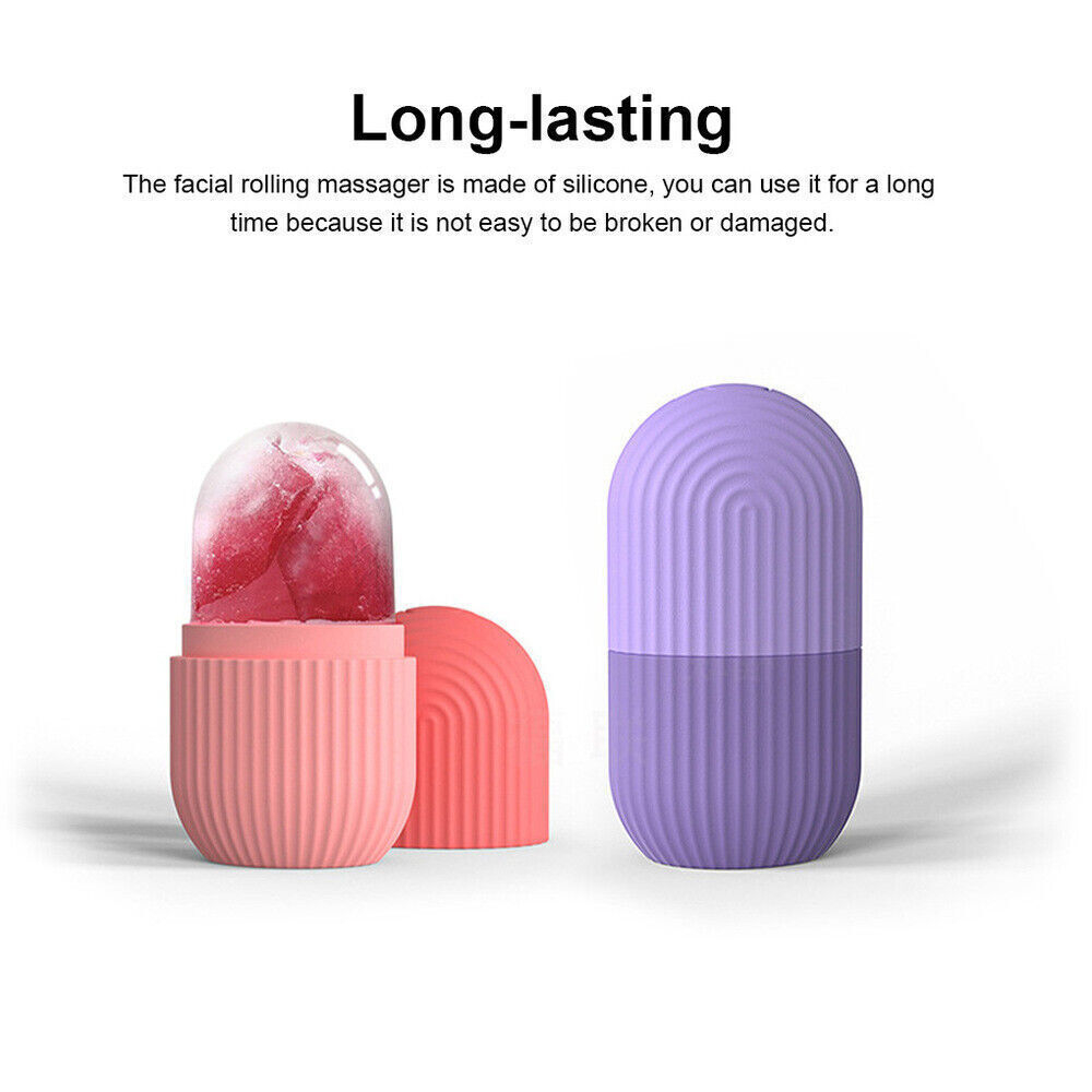 2-15-1.jpg Face Ice Roller Silicone Facial Massager to Enhance Skin Glow, Without box (Random Color) - Image 1