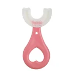 360Â° U-Shaped Baby Toothbrush | Soft Silicone Kids Oral Care & Teether Brush (Random Color) - Image 2