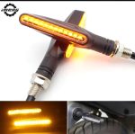 Pack of 2 pair(4pcs) - Audi Flow Style Led Motorcycle Turn Signals Indicator Amber Light - Image 5