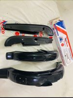 3Pc Set - 2 Motorcycle Plastic Mudguards & 1Pc Chain Cover Set Best Quality - 70cc Bike - Rust proof - Image 2